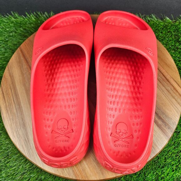 G/FORE Fore Play Slide Sandals Shoes Mens Size 11 Red Slip On Comfort Golf main image 5